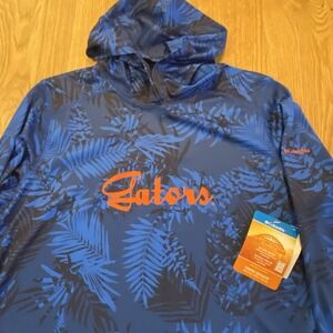 Columbia Women's Royal Florida Gators Summerdry Printed L/S Hoodie T-Shirt S NWT